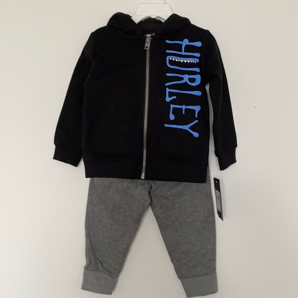 Hurley Black and Gray Kids Matching Set